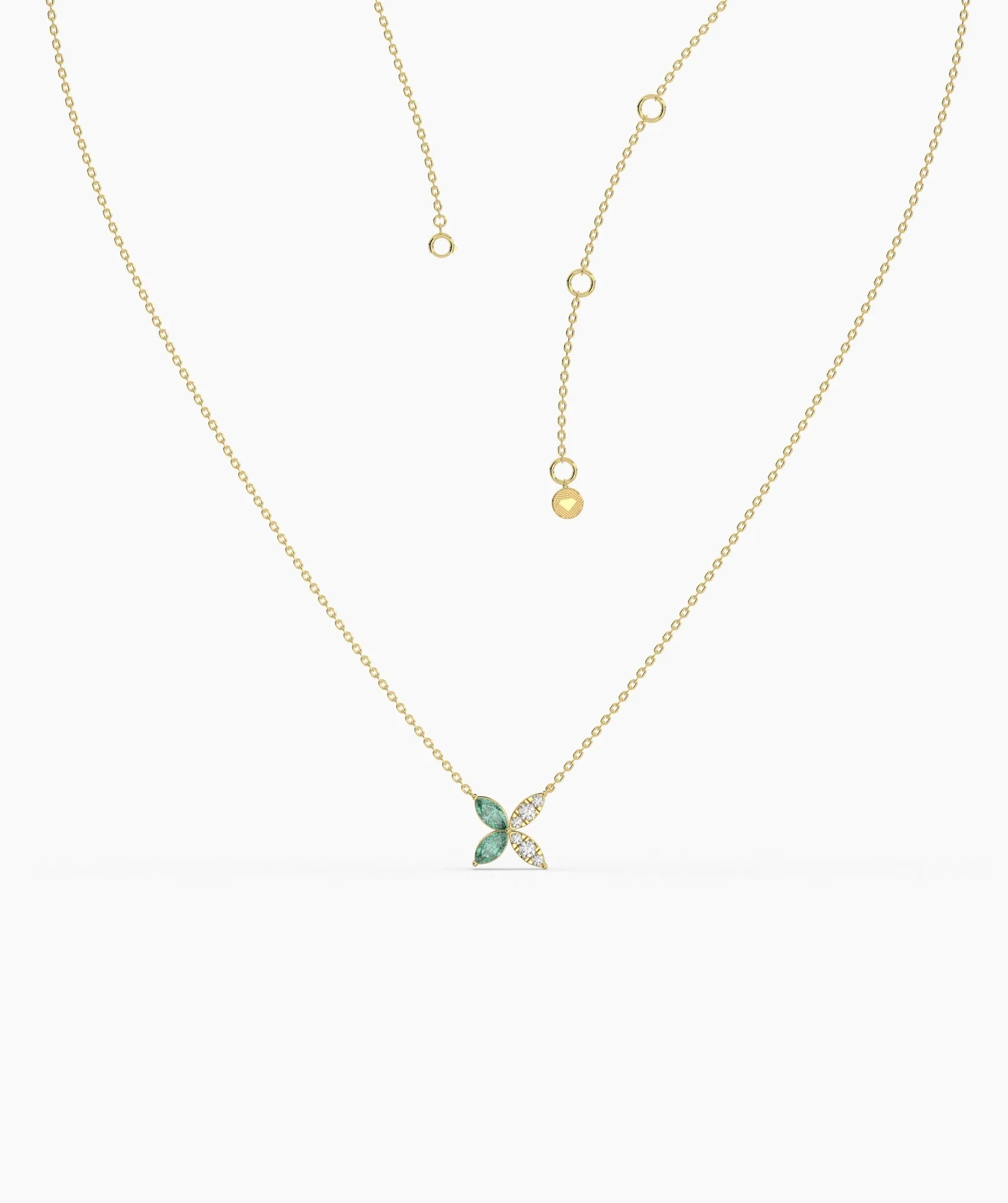 Floral Style 14K Gold Necklace