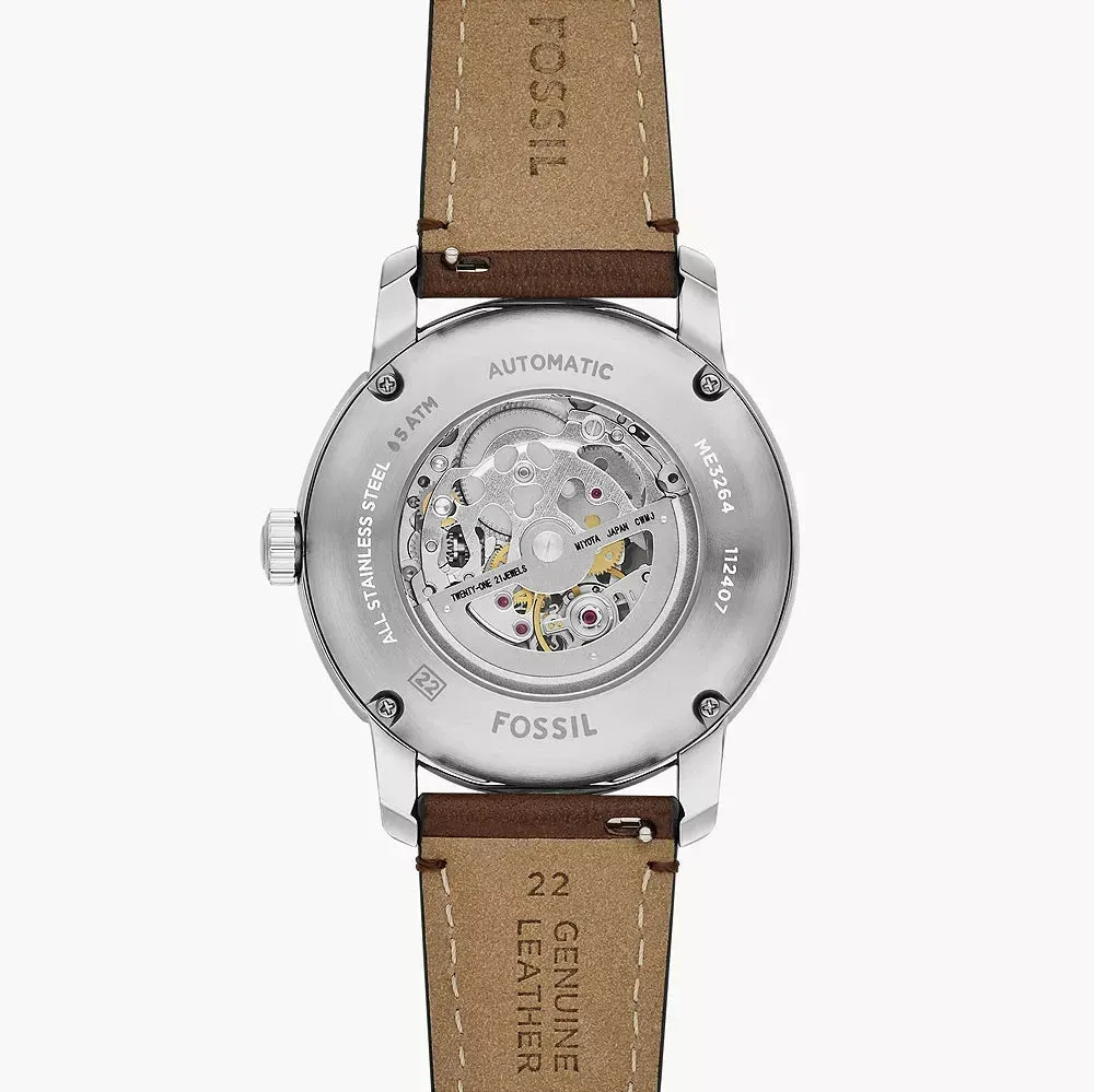 Fossil Heritage Gents Automatic Brown Leather Watch