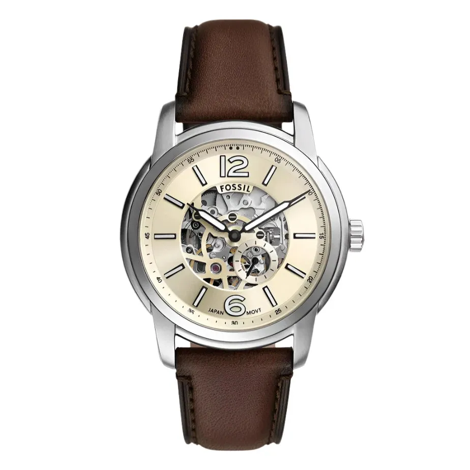 Fossil Heritage Gents Automatic Brown Leather Watch