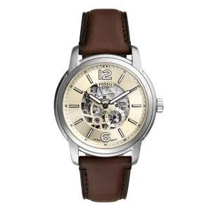 Fossil Heritage Gents Automatic Brown Leather Watch