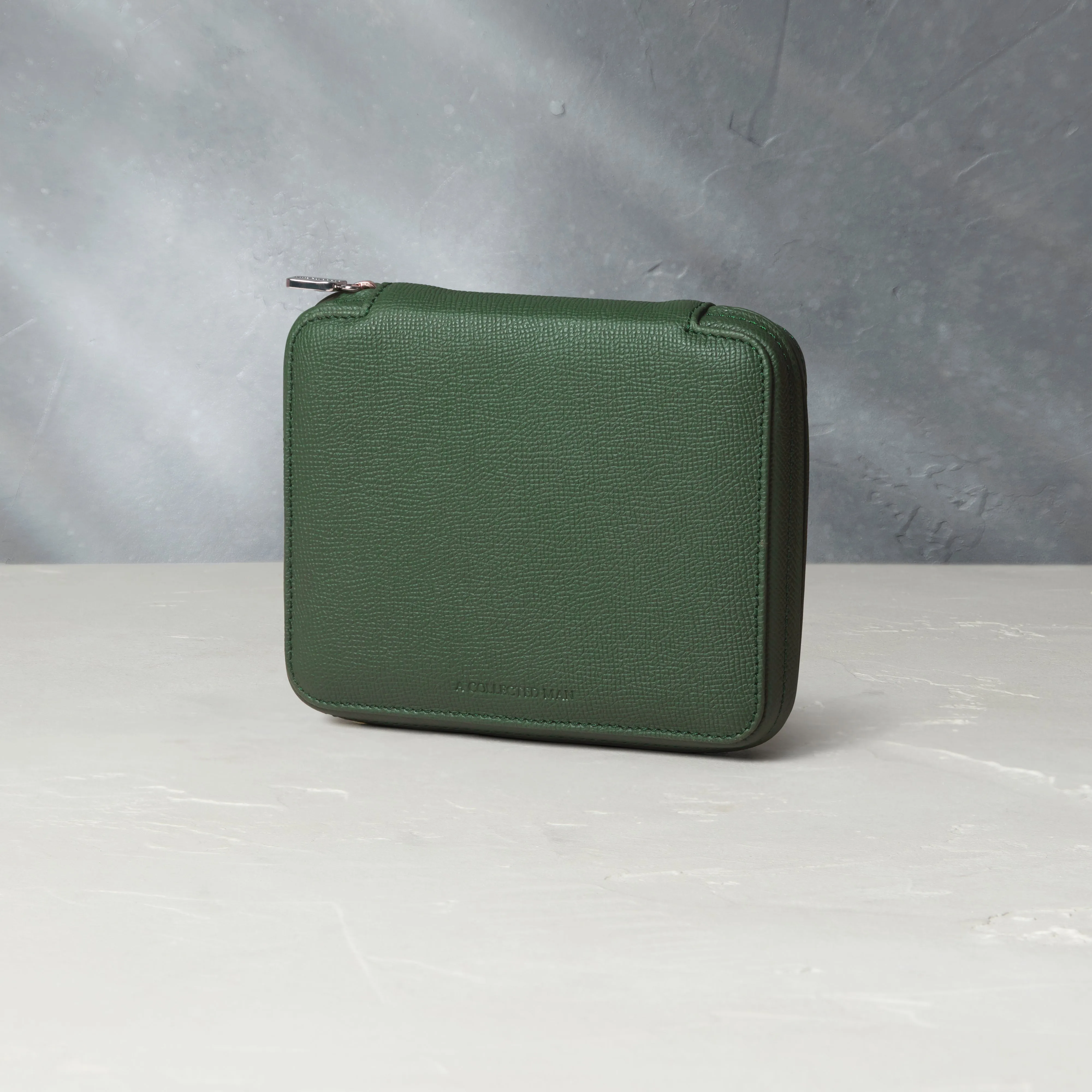 four-watch folio, grained leather
