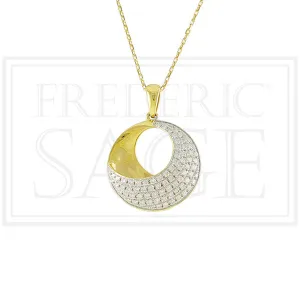 Frederic Sage Venus Collection Diamond Crescent Pendant