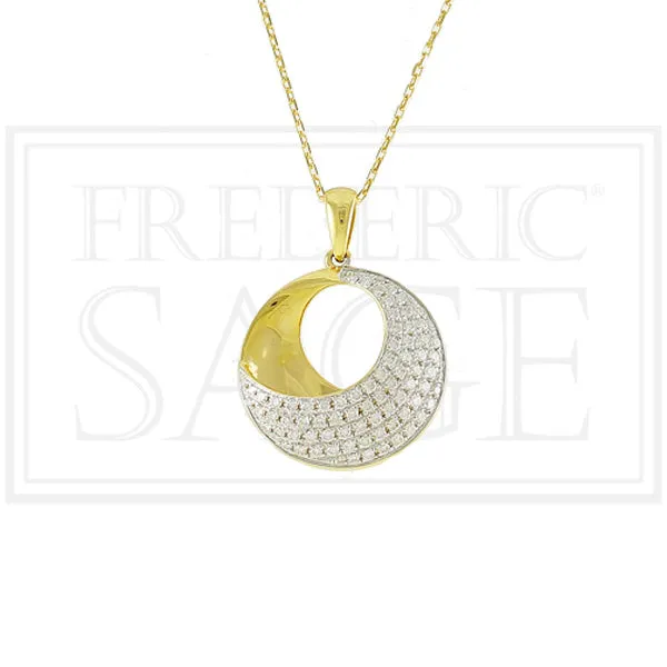Frederic Sage Venus Collection Diamond Crescent Pendant