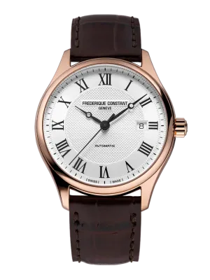 FREDERIQUE CONSTANT CLASSICS INDEX AUTOMATIC SILVER DIAL RG PLATED
