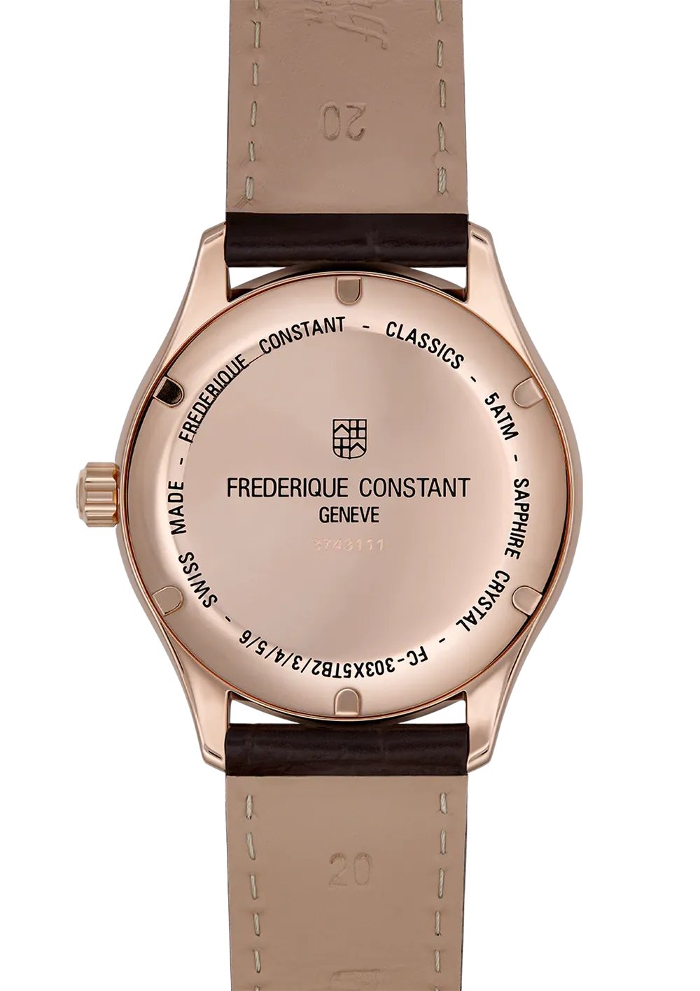 FREDERIQUE CONSTANT CLASSICS INDEX AUTOMATIC SILVER DIAL RG PLATED