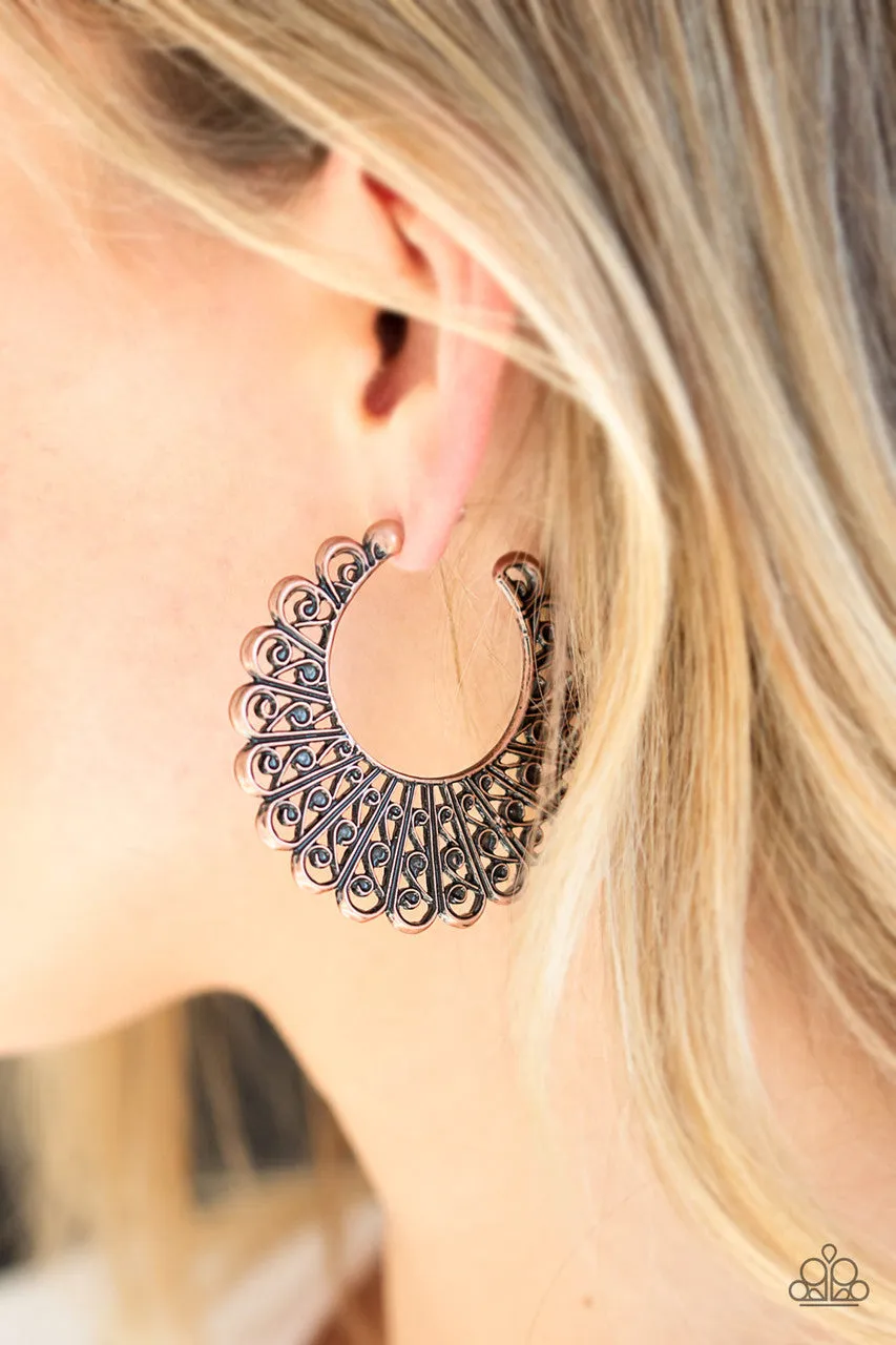 Funky Flirt Copper Paparazzi Earrings