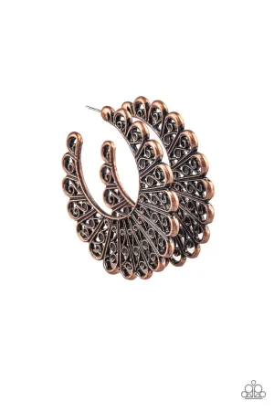 Funky Flirt Copper Paparazzi Earrings