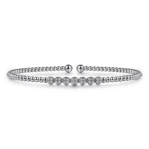 Gabriel & Co. 14K White Gold Diamond Bangle