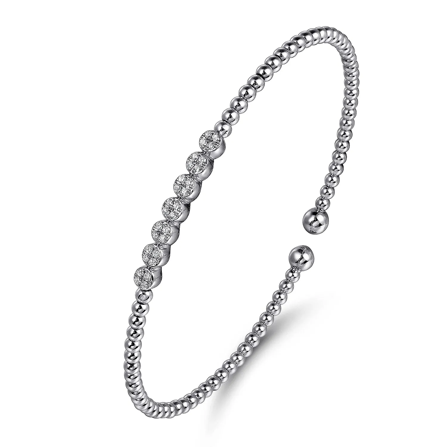 Gabriel & Co. 14K White Gold Diamond Bangle