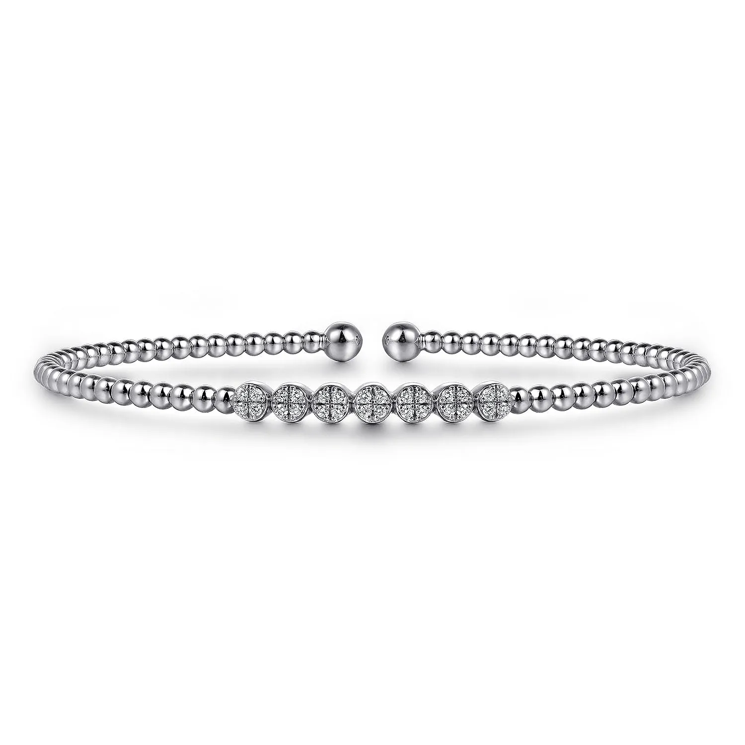 Gabriel & Co. 14K White Gold Diamond Bangle