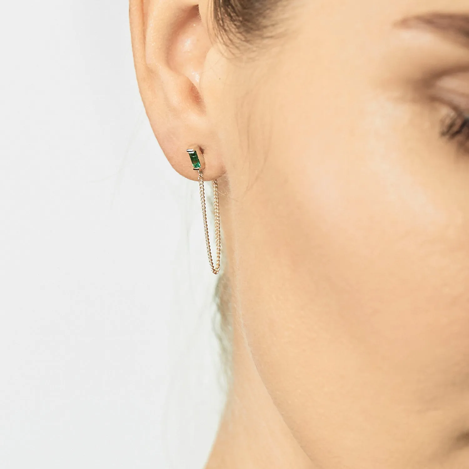 Galana Chain Earrings | Emerald