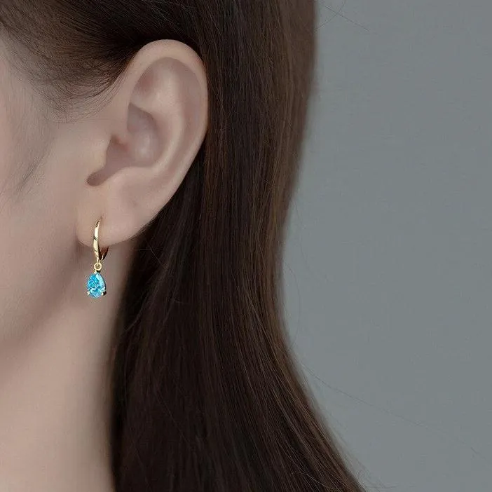 Geometric Diamond Punk Hoop Earrings