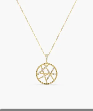 Geometric Globe Pendant Necklace