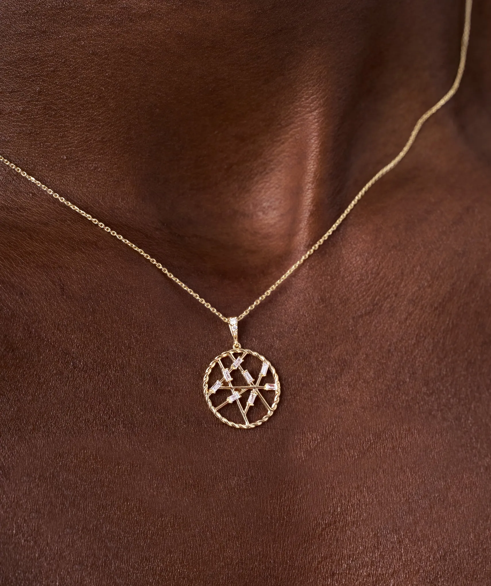 Geometric Globe Pendant Necklace