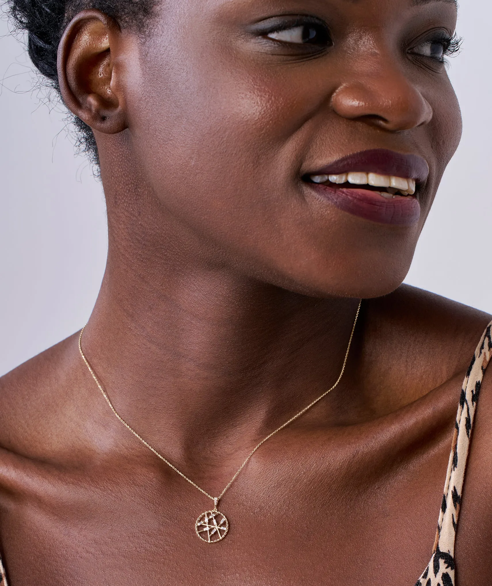 Geometric Globe Pendant Necklace