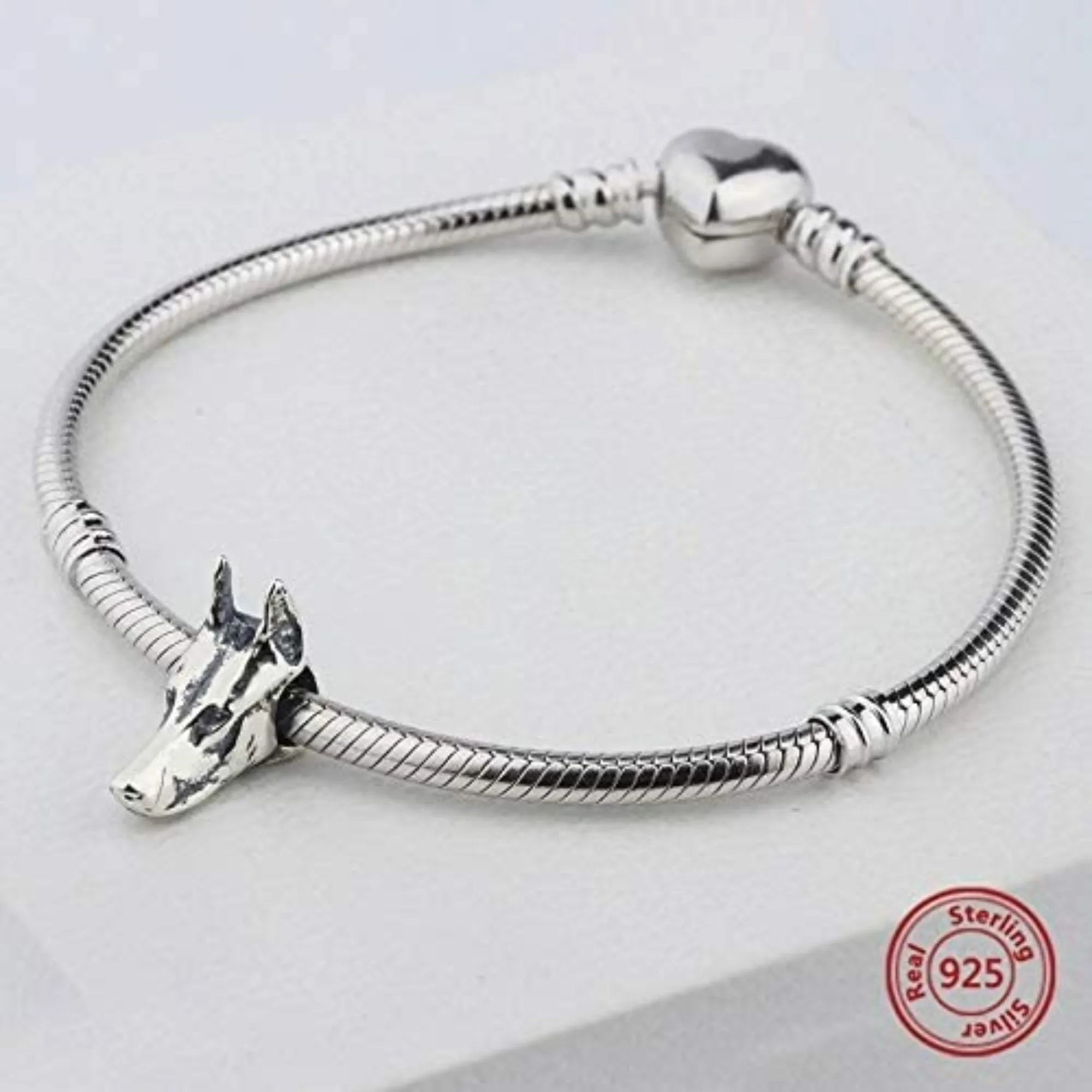 German Shepard Great Dane Dog Head Charm
