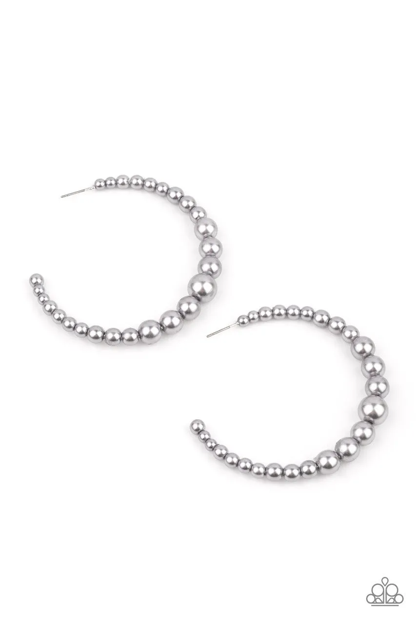 Glamour Graduate Silver Paparazzi Earrings