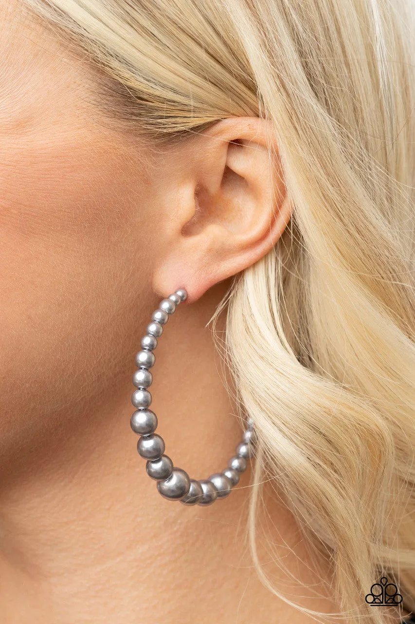 Glamour Graduate Silver Paparazzi Earrings