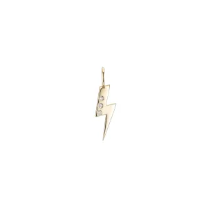 Gold & Diamond Lightning Bolt Charm