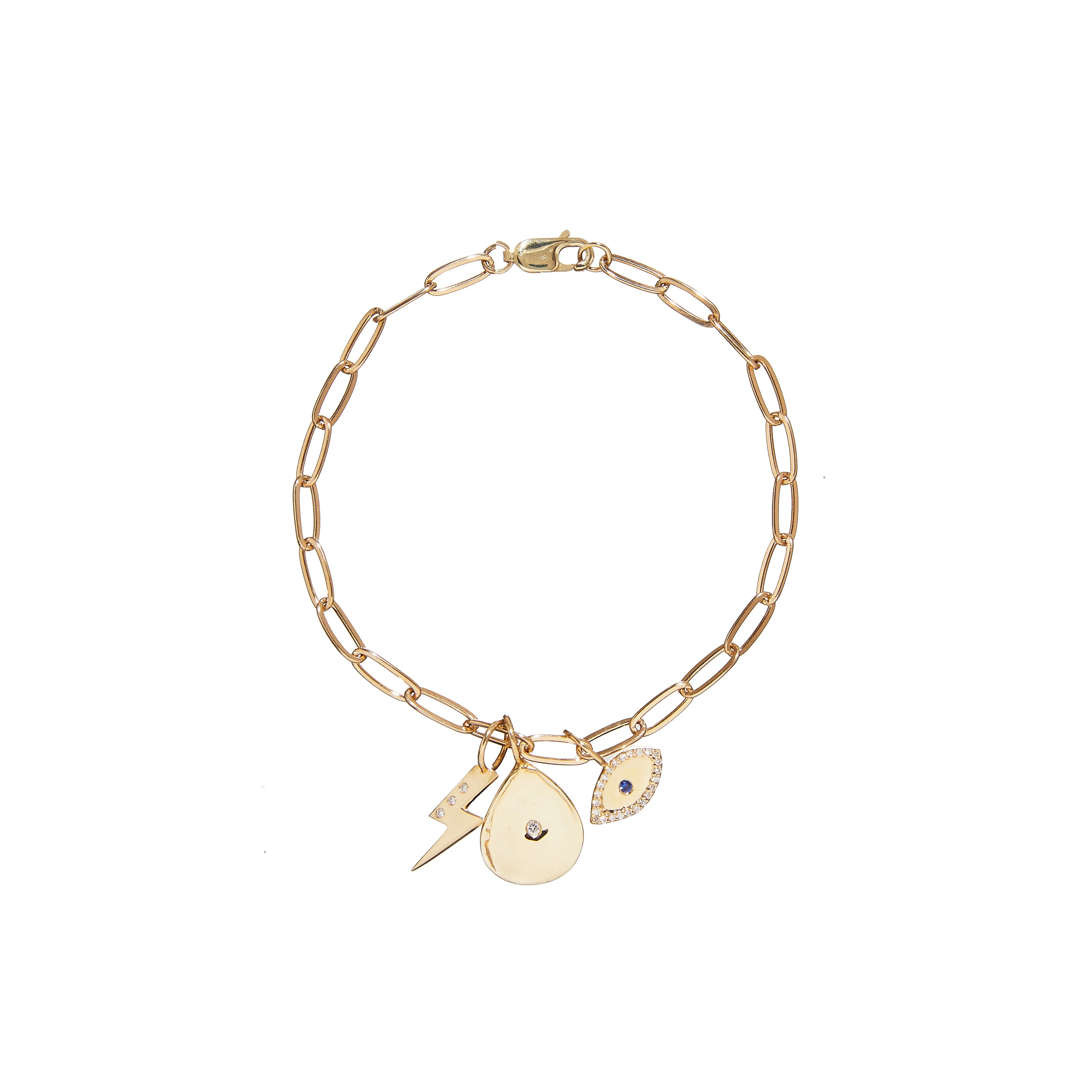 Gold & Diamond Lightning Bolt Charm