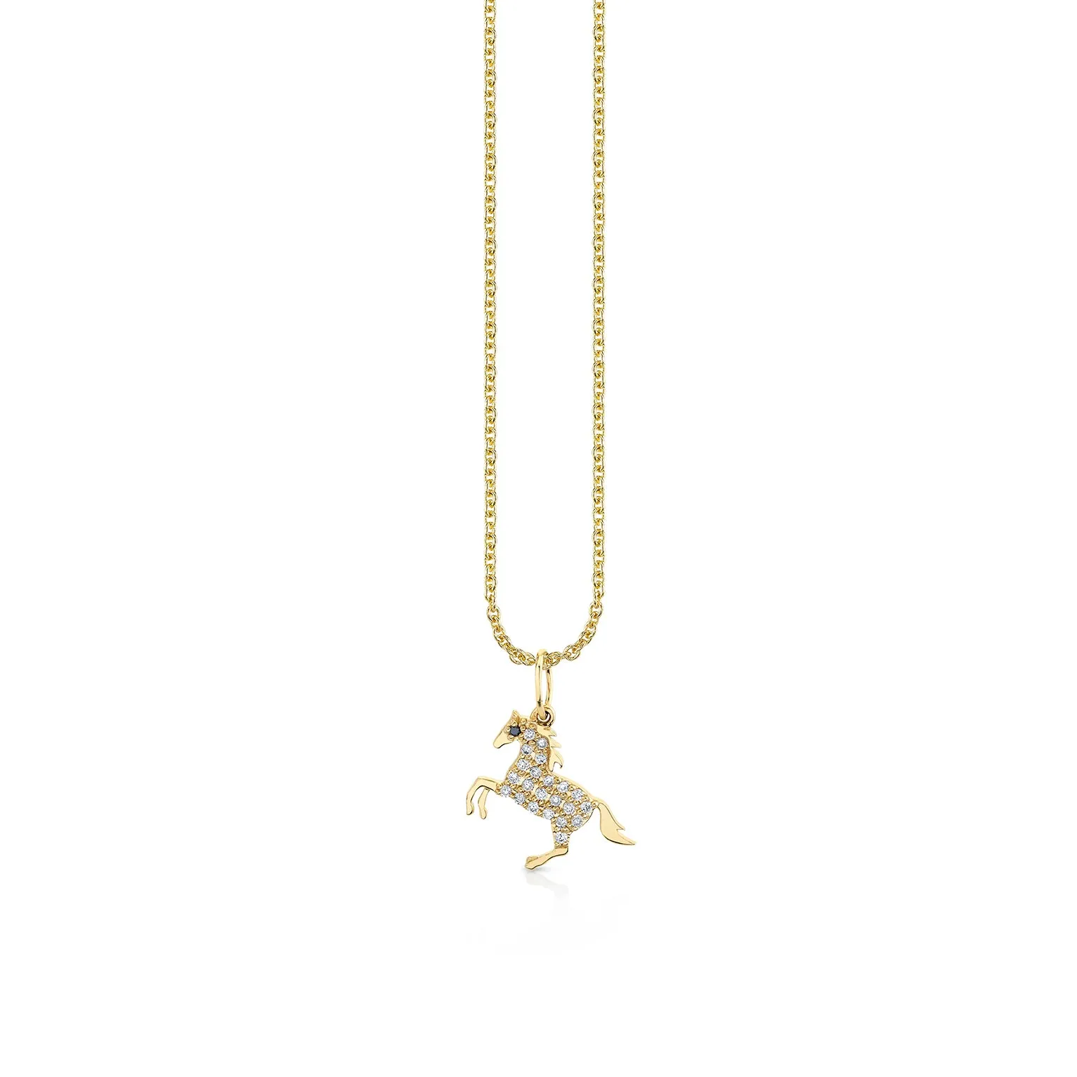 Gold & Diamond Small Horse Charm