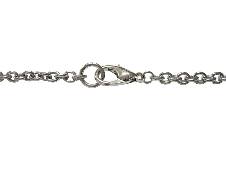 Gold and White Toned Religious Ichthys Fish Pendant Necklace