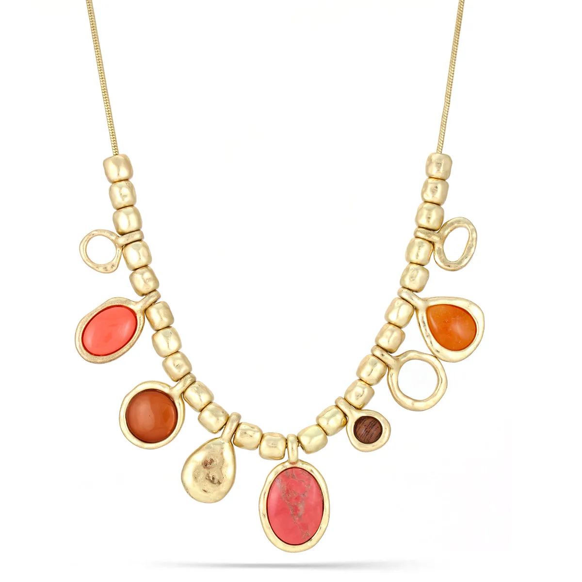 GOLD CORAL  NECKLACES #209CR1101 (4F3)