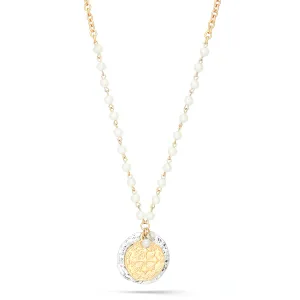 GOLD CROSS PEARL NECKLACES #SC38190 (PC3)