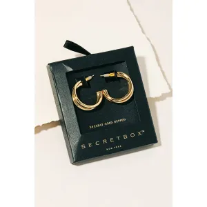 Gold Dipped Layered Tube Hoop Earrings
