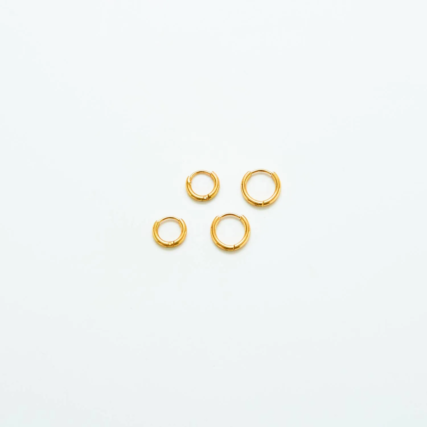 Gold Double Pack - Mini Hoop Earrings Set