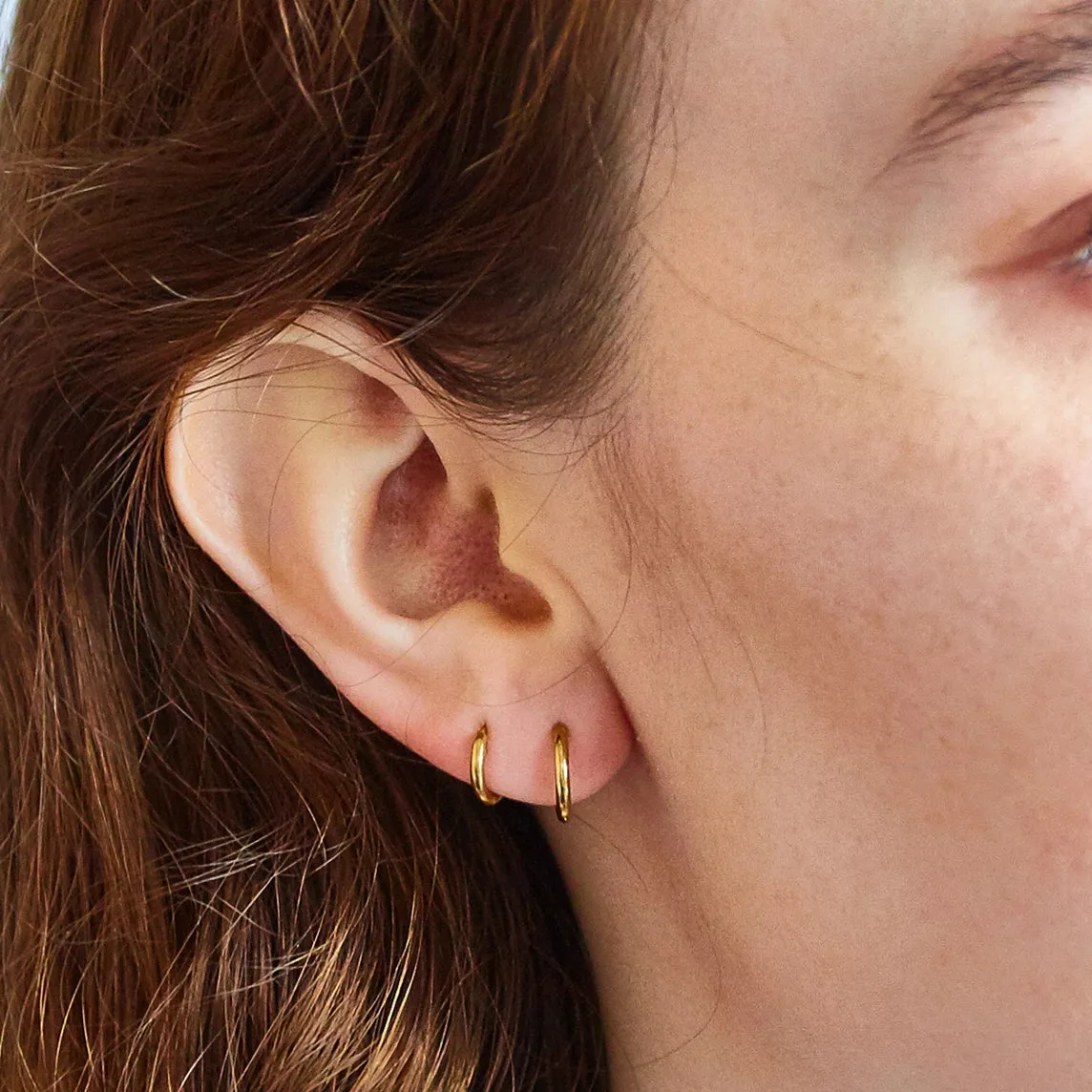Gold Double Pack - Mini Hoop Earrings Set
