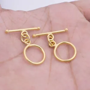 Gold Plated Toggle T Bar Clasps