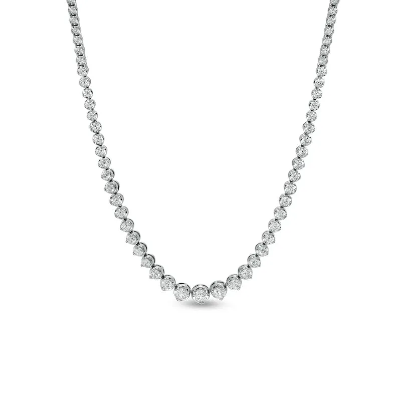 Graduated Diamond Riviera Necklace 5.50cts