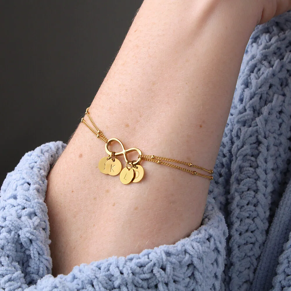 Granddaughter Infinity Bracelet - Brave, Strong & Smart