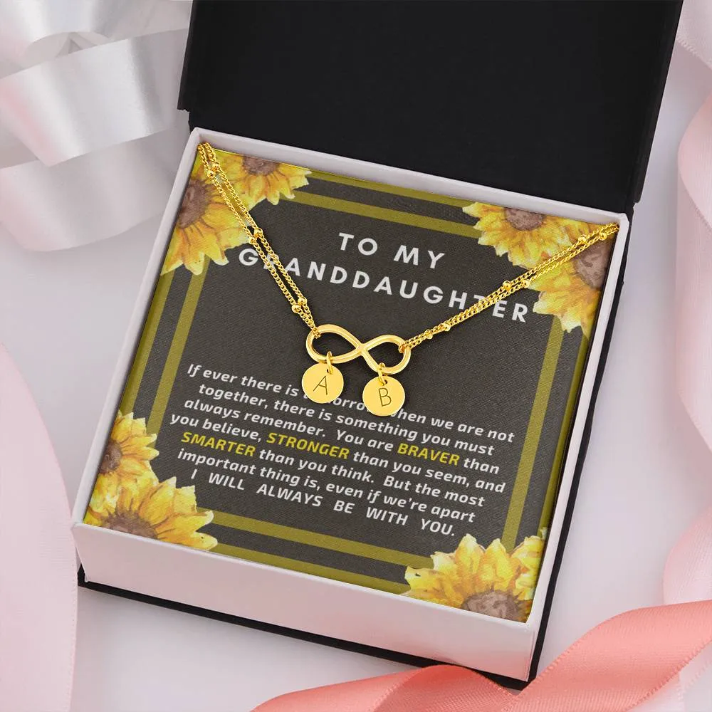 Granddaughter Infinity Bracelet - Brave, Strong & Smart
