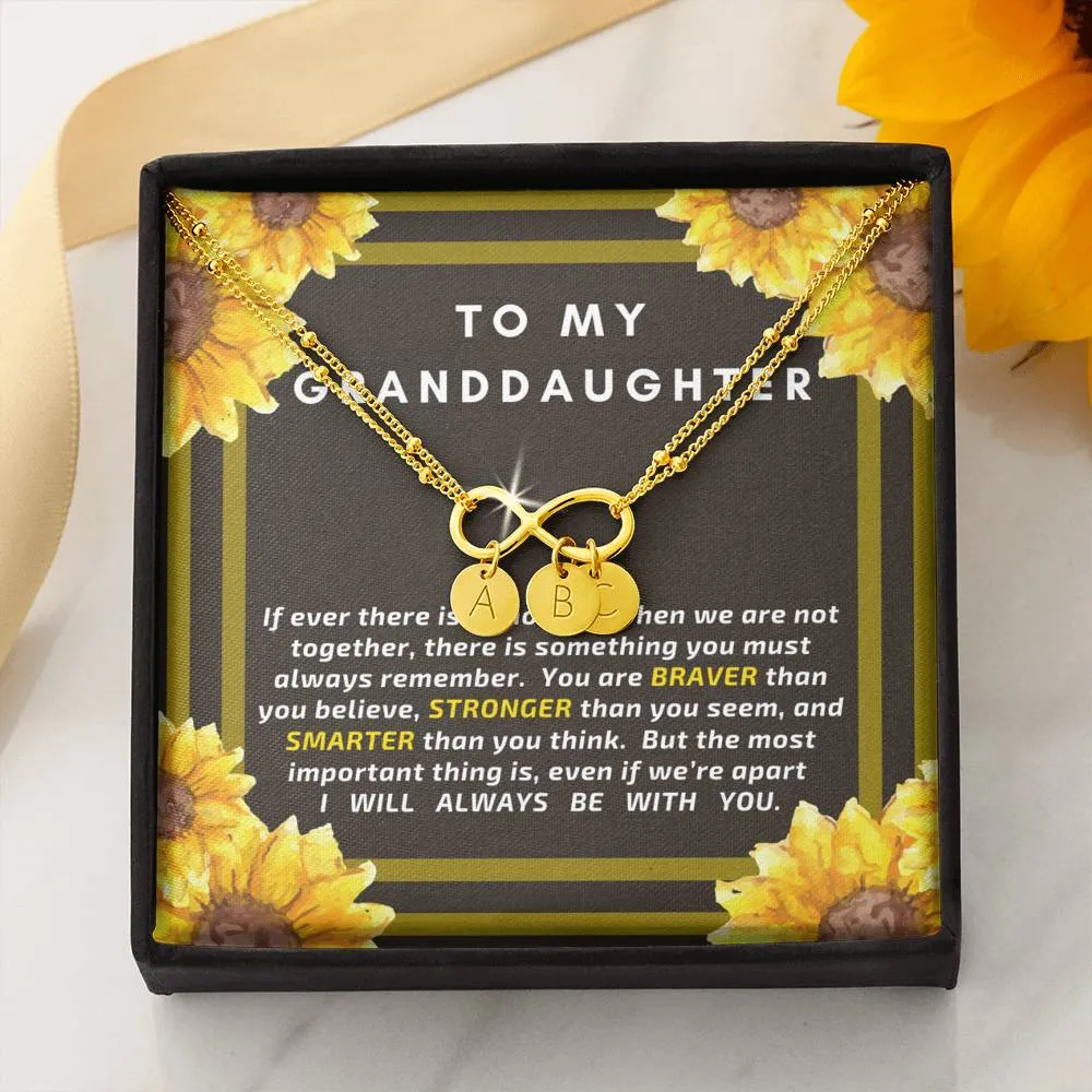 Granddaughter Infinity Bracelet - Brave, Strong & Smart