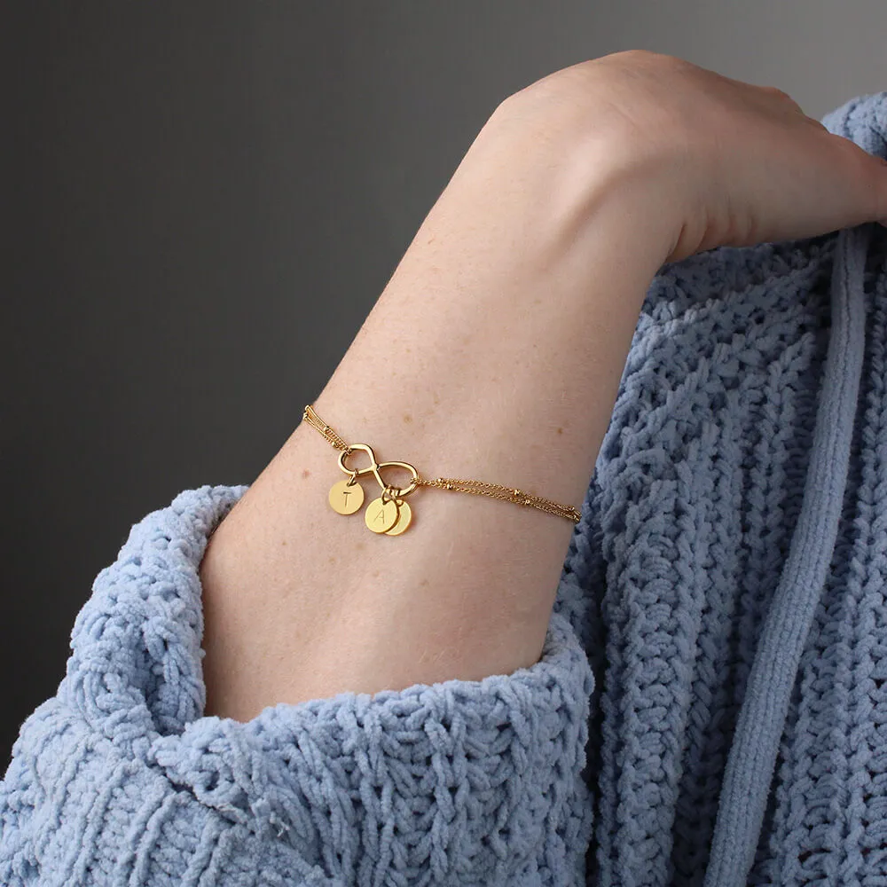 Granddaughter Infinity Bracelet - Brave, Strong & Smart