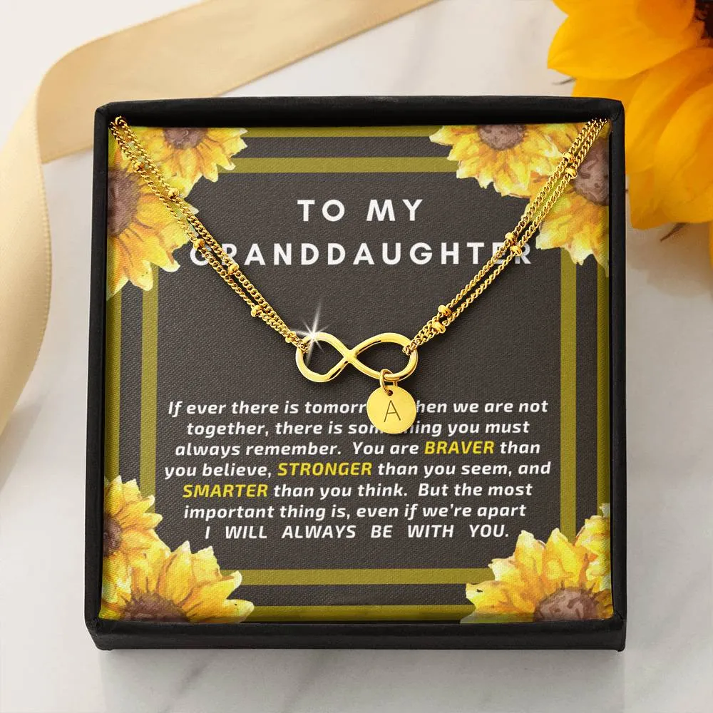 Granddaughter Infinity Bracelet - Brave, Strong & Smart