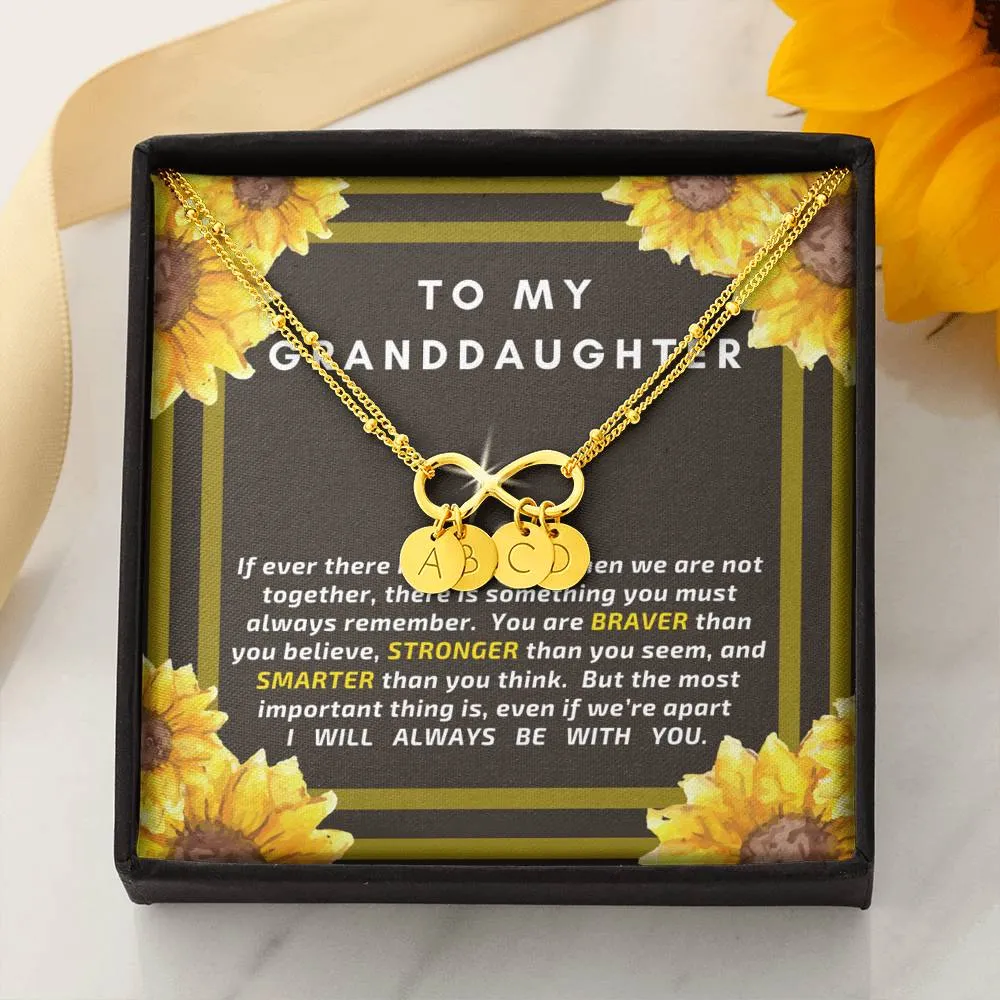 Granddaughter Infinity Bracelet - Brave, Strong & Smart