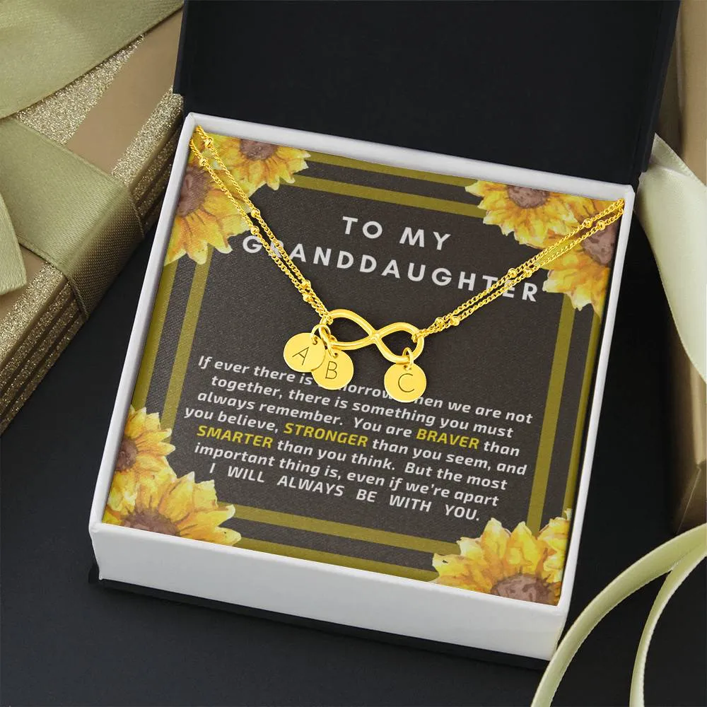 Granddaughter Infinity Bracelet - Brave, Strong & Smart