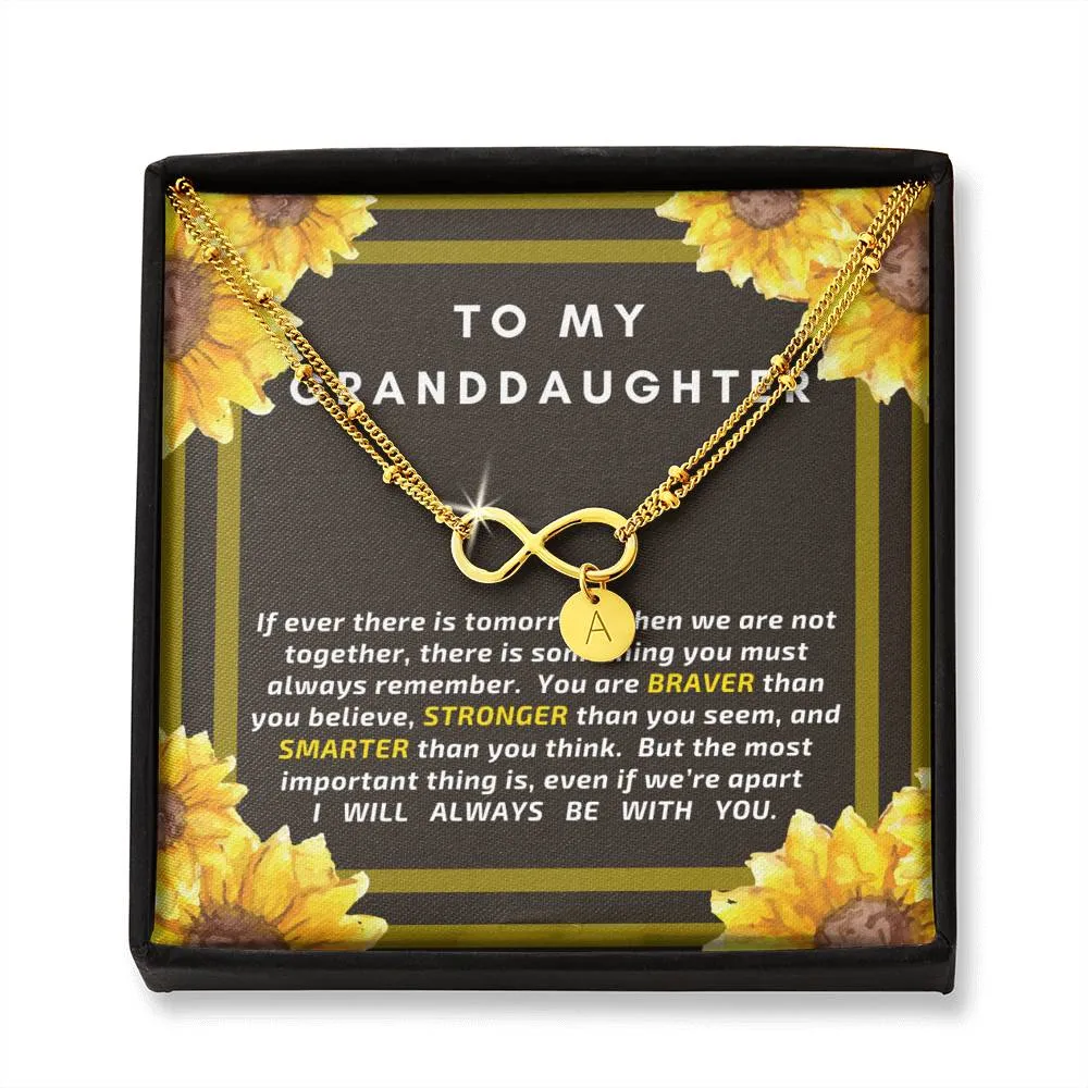 Granddaughter Infinity Bracelet - Brave, Strong & Smart