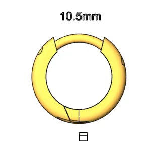 H0002 - 10.5 m Hinged Hoop Earrings