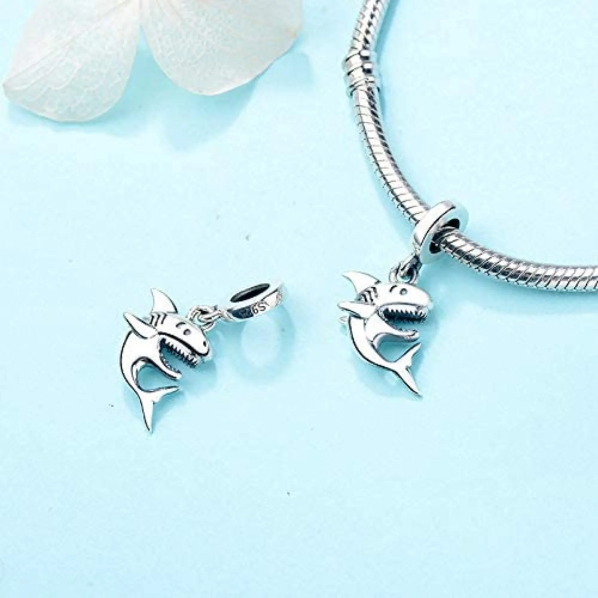 Happy Shark Dangle Pendant Charm