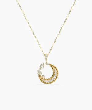 Harmonious Spiral 14K Gold Pendant