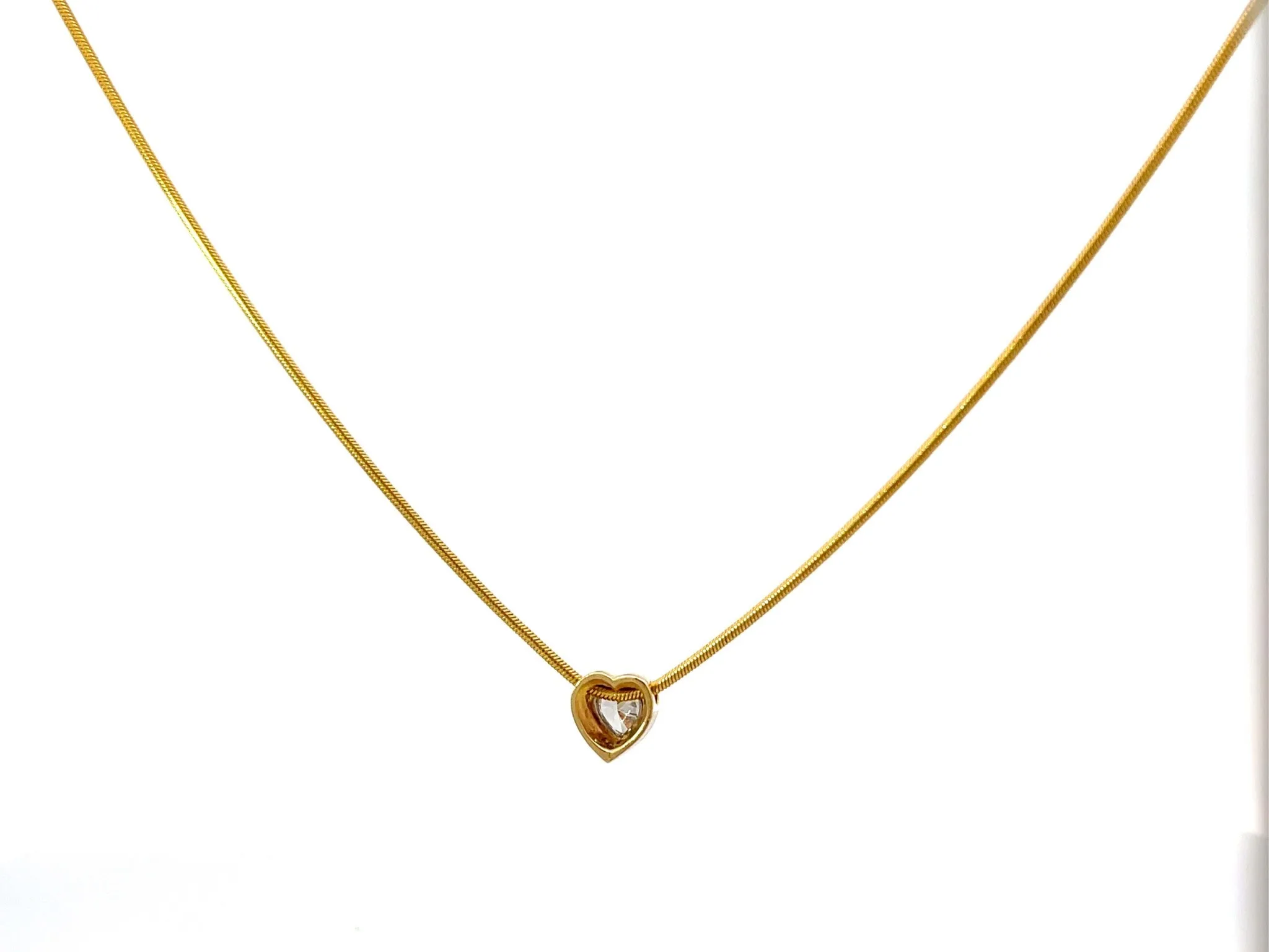 Heart Diamond Necklace 14k Gold