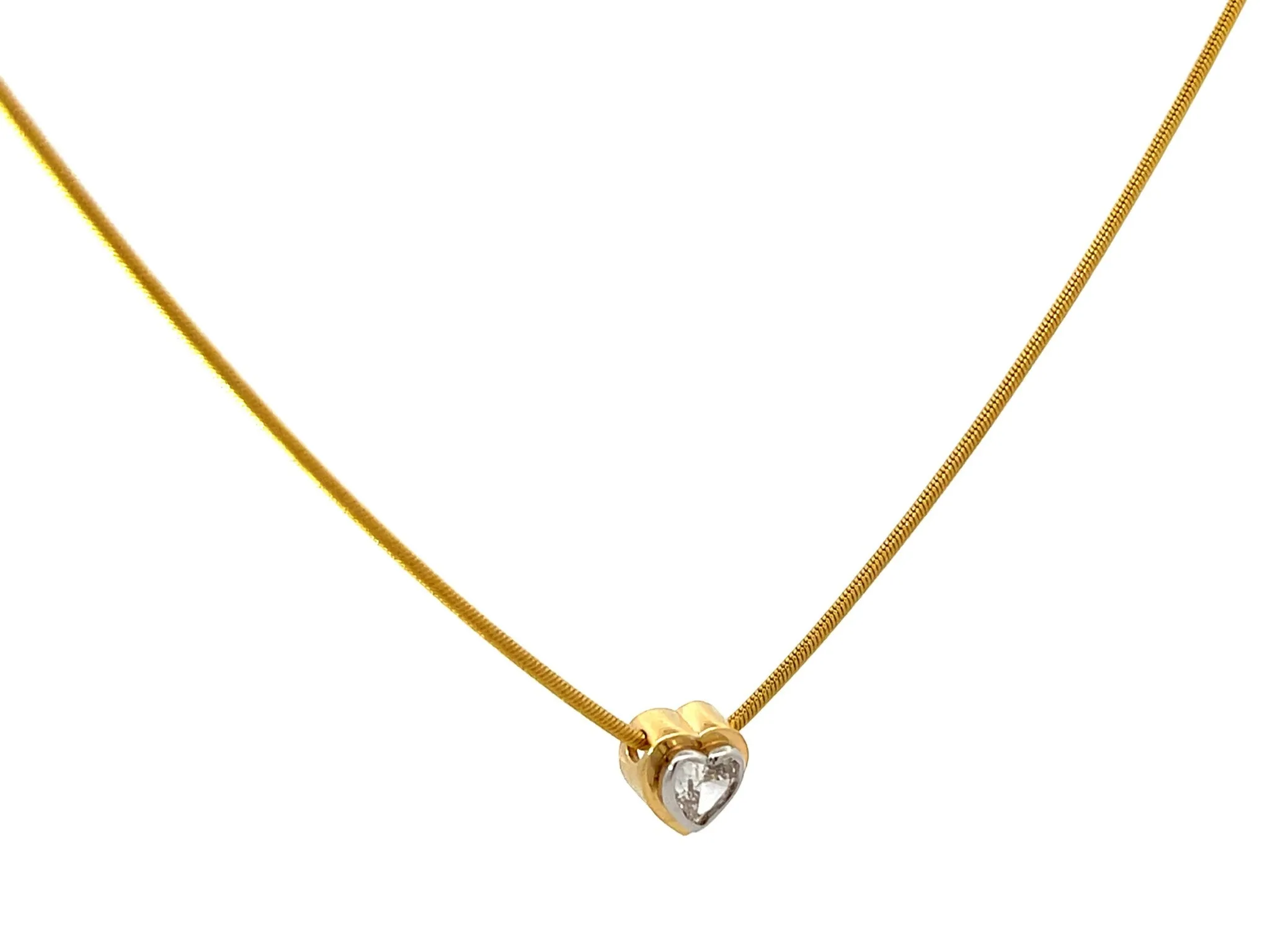 Heart Diamond Necklace 14k Gold