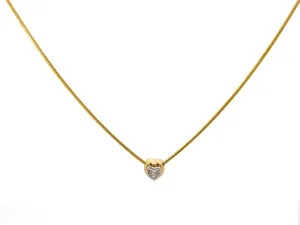 Heart Diamond Necklace 14k Gold