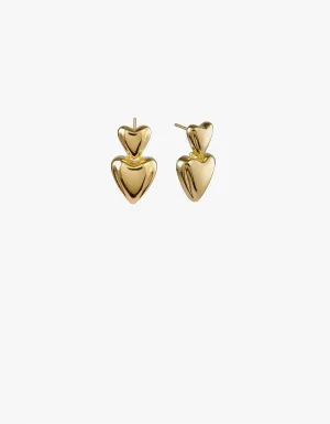 Heart Earrings - Gold