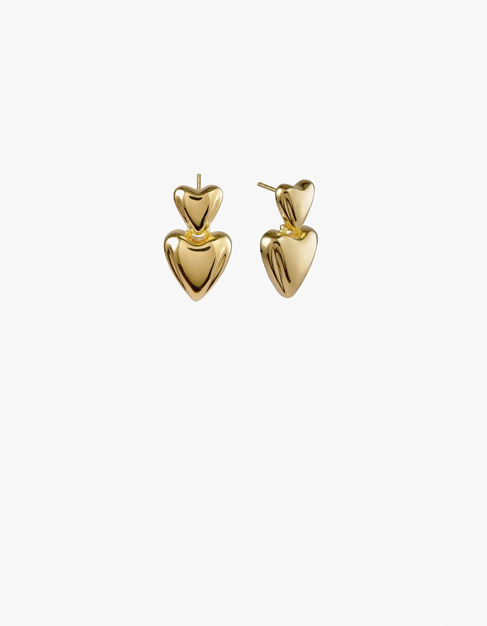 Heart Earrings - Gold