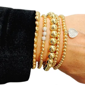 Heart Golden Bracelet Stack